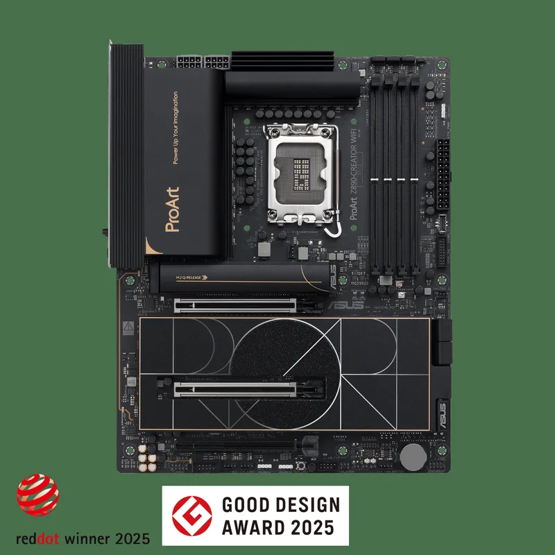 ASUS ProArt Z890-CREATOR WIFI motherboard, top-down product shot